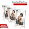 Cross-border Exclusive Acrylic Photo Frame - 6x7, 8x10 Inch Magnetic Stand Desktop Display