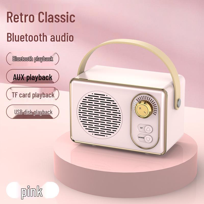 Mini Retro Style Portable Bluetooth Outdoor Speaker