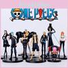 Hochwertiges One Piece-Handwerksmodell Golden City Movie Edition Schwarze Kleidung Strohhut Team 9 Komplettes Set Luffy Zoro PVC-Figuren