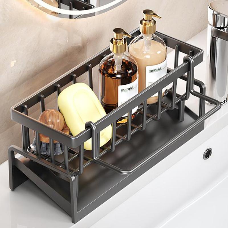 Multifunctional Sponge Rack Drainer Kitchen Shelf Sink Rag Dishwashing Detergent Dishcloth Organiser Kitchen Storage Racks