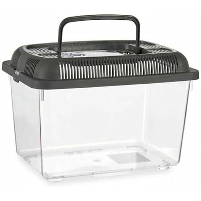 Plastic Fish Bowls - Anthracite - Pack of 12 - 3 L - 17 X 16 X 24 Cm - Handle Included