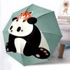 1pc Panda Red Panda Adventure Auto Open/close, 8-Rib Iron Frame, Compact Folding Cute Umbrella All-Season Portable Umbrella for Travel 017