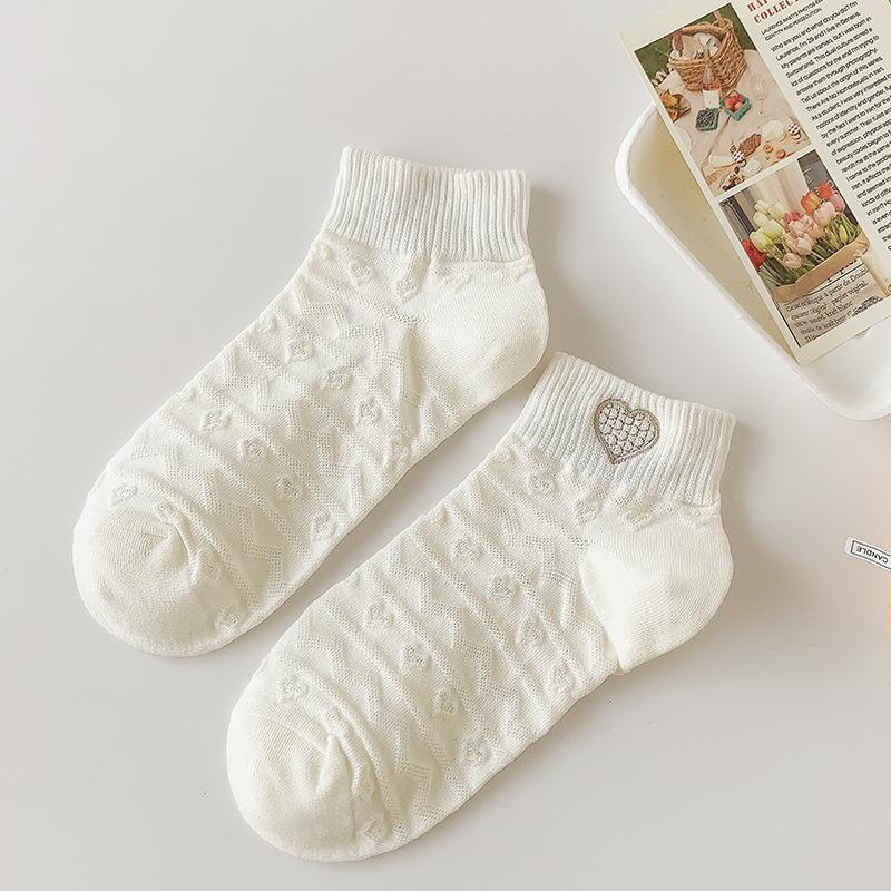 Female Spring Summer Thin Fashionable New Lovely White Socks