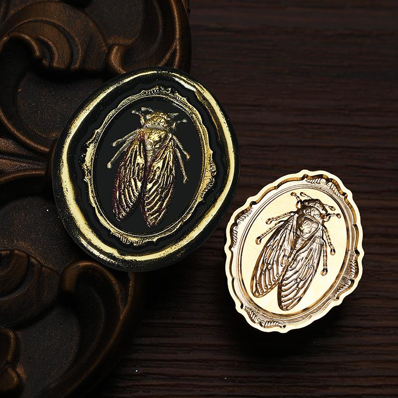 Insect Butterfly Cicada Pattern Wax Seal Stamp Retro Sealing Wax Stamp Replace Head Scorpion Rose Decorate Gift