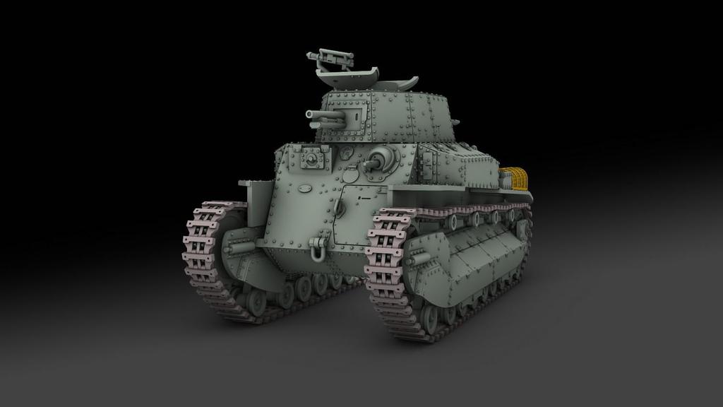 IBG 1/72 Japanese Type 89 Medium Tank (Late Model) + Type 95 Light Tank (Ha-Go) with Cart Plastic Model Kit PB72042 (Tank)