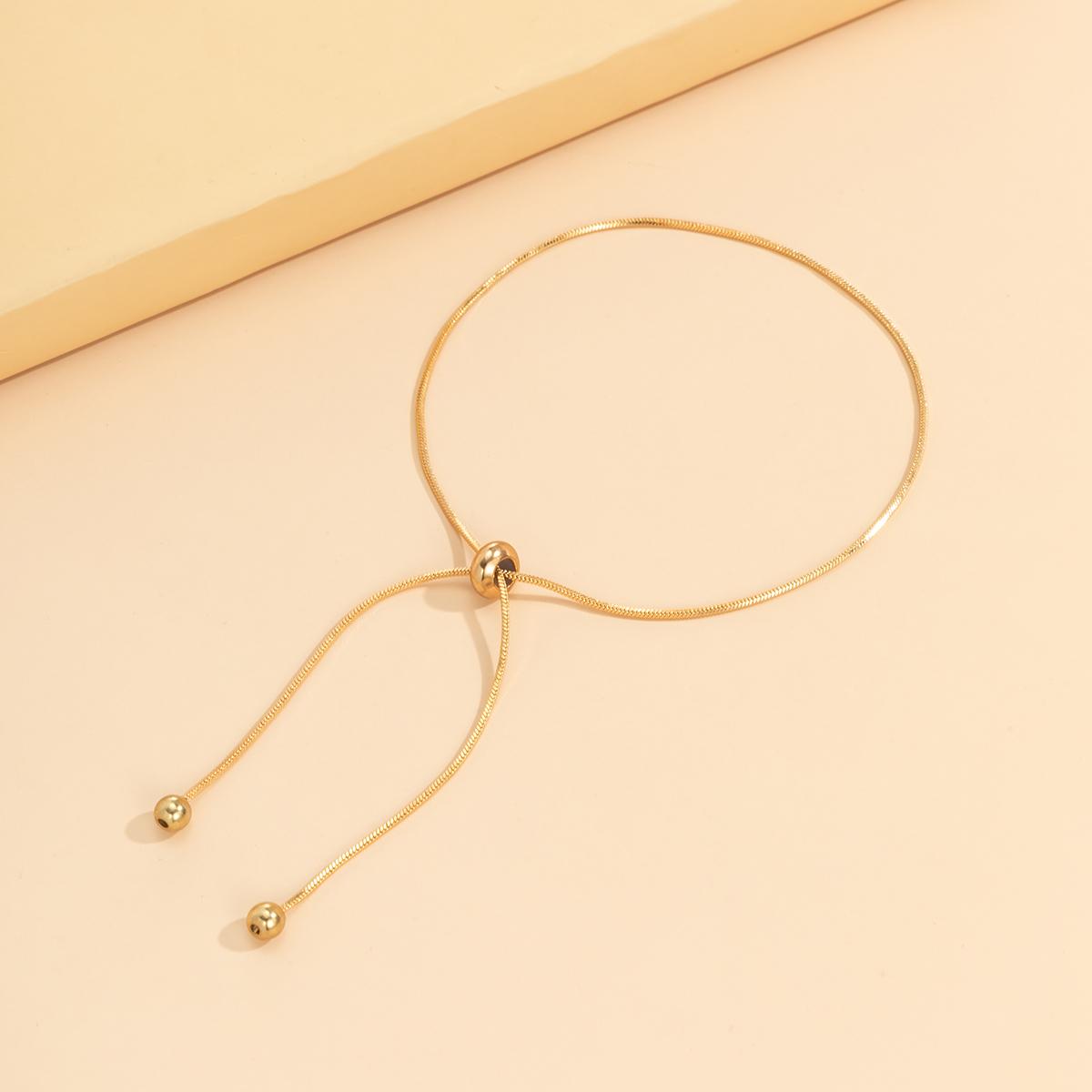 Ingemark Adjustable Chain Anklet Bracelet for Women Vintage Fashion Simple Thin Chain Anklet Female Foot Beach Jewelry 2025 Gift