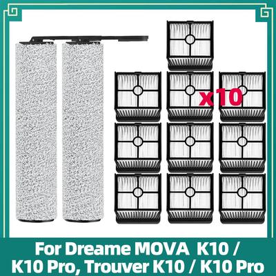 Kompatibilní Pro vysavače MOVA K10 / K10 Pro, Trouver K10 / K10 Pro Náhradní sady Válečkový hlavní kartáč HEPA filtr Díly