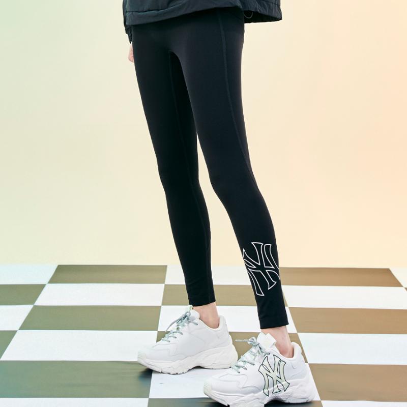 New MLB Base Logo Leggings Women's Black 3FLGB012N-50BKS