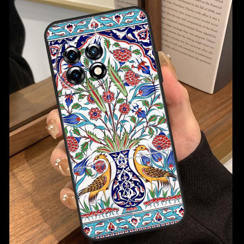 Ancient Floral Tiles Case For OnePlus 15 13 12 11 10 15R 13R 12R 10T 13T OnePlus Nord 5 CE 4 3 Lite N20 N30 Cover