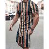 Herren Sommer Kurzarm Shorts Locker Lässig Sommer Hausanzug Set