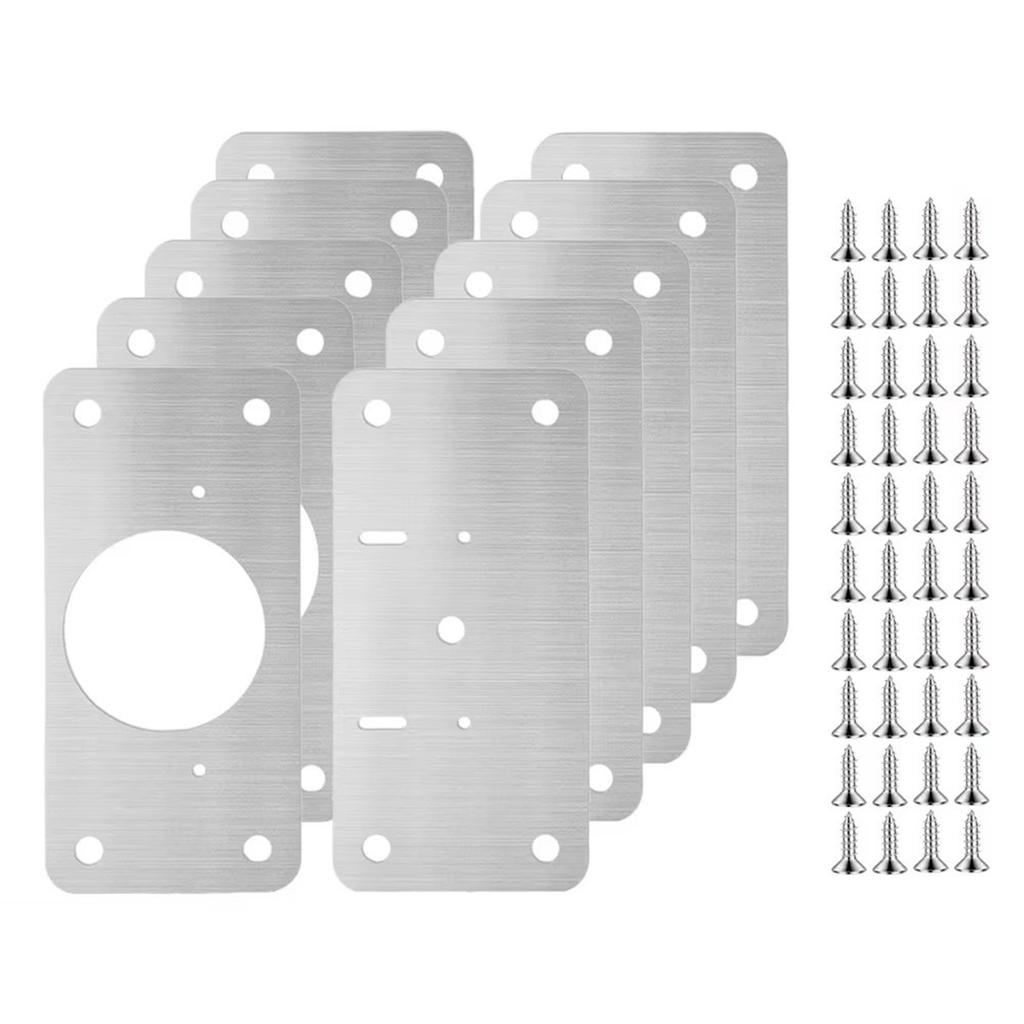 Rustproof Stainless Steel Door Hinge Repair Kit Suitable for Cabinet Doors Includes Screws and Tools Quick Installation