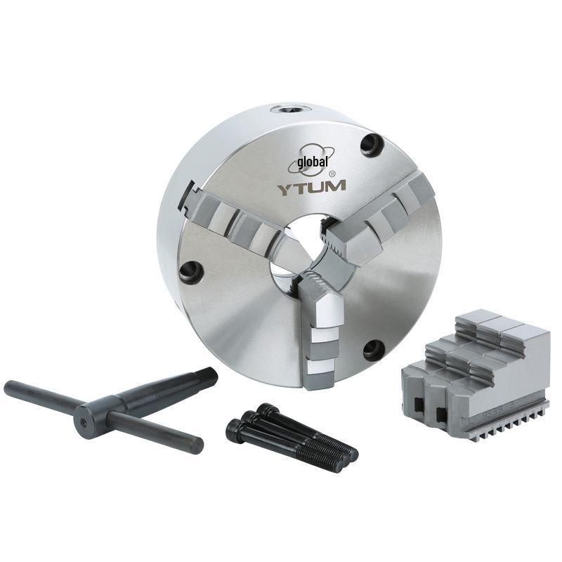 Yantai K21-125 Self-Centering Three-Jaw Chuck, M8 Front-Mounted Lathe Chuck