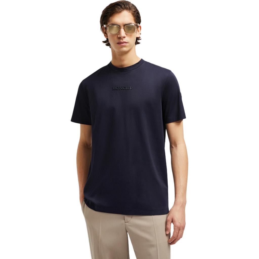 Moncler Logo Embroidered Crewneck T Shirt K10918C0002089AWA742