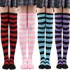 Warme Streifenstrümpfe Gestrickte Überknie-Socken Harajuku-Stil Cosplay-Socken Weihnachtsgeschenk