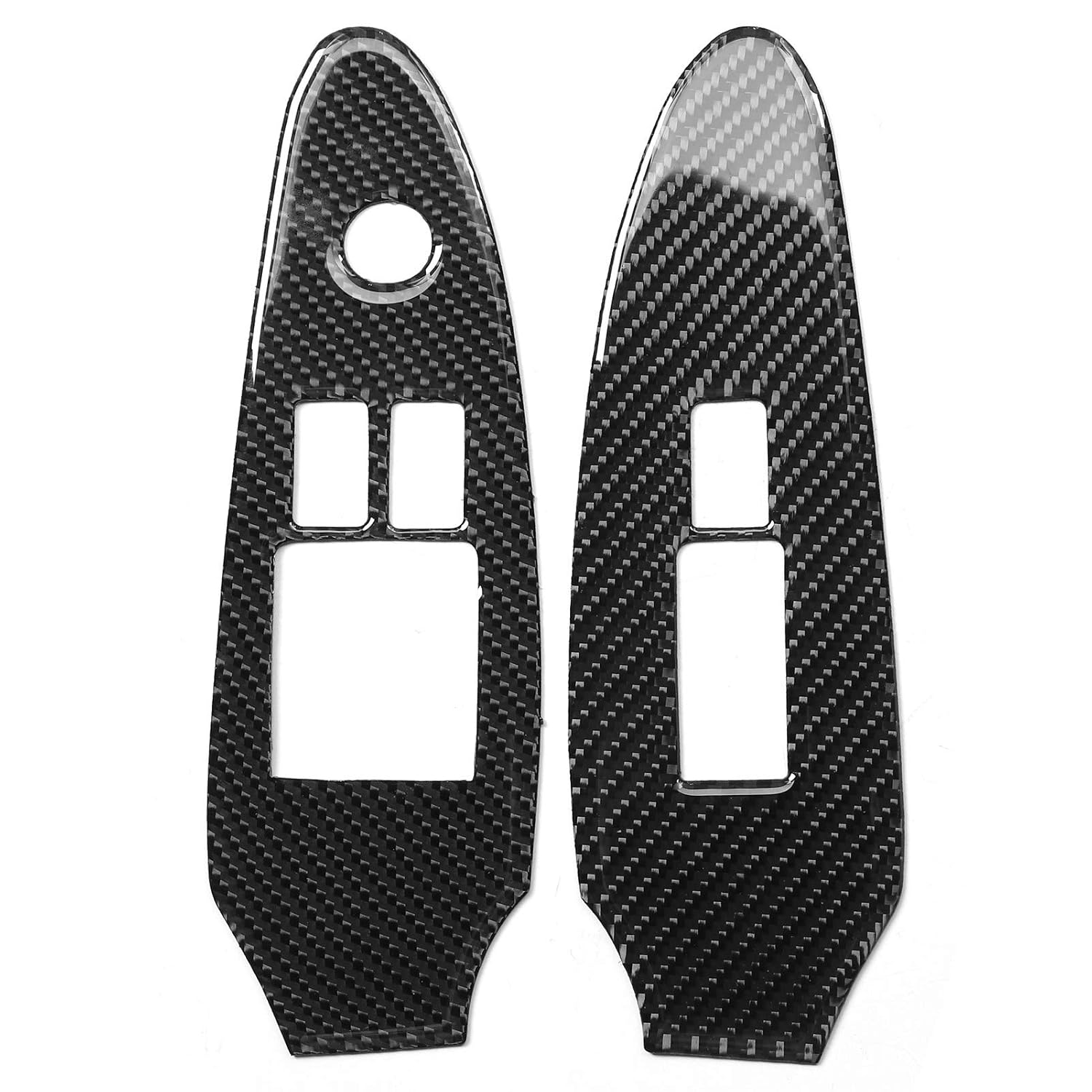 

ARAMOX Car Window Switch Panel Cover, 1Pair Left & Right Carbon Fiber Window Button Panel Cover Frame Fit for 370Z Z34 20092020(LHD)