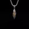 Simple Wishing Stone Pendant Necklace Clavicle Chain Adjustable Sweater Chain Vintage Collar Necklace Fashion Jewelry