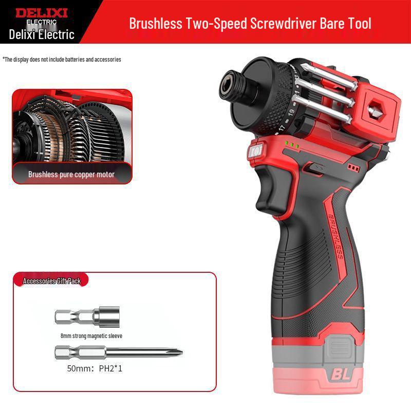 Delixi Rechargeable Brushless Electric Screwdriver & Drill Combo