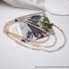 Lin Yun Style Nine Purple Li Fire Imitation Pearl & Natural Stone Crystal Choker Necklace