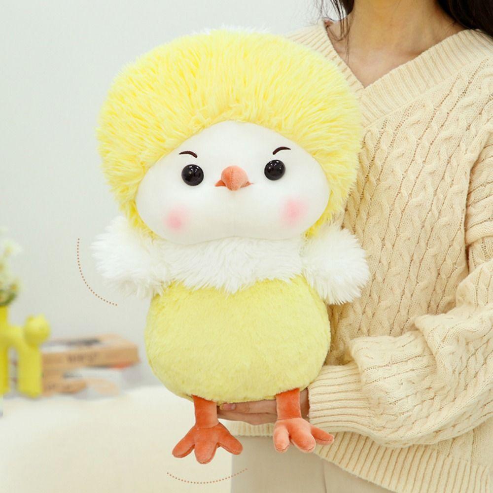 Stuffed Animals Chicken Plush Toy White/Yellow Rooster Plushies Chick Stuffed Doll  Room Decor