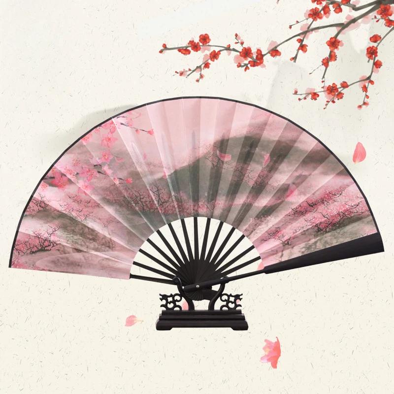 Nine-tailed Fox Hand Held Fan Retro Decorative Fan Hanfu Cheongsam Chinese Folding Fans Japanese Cosplay Home Room Decoration
