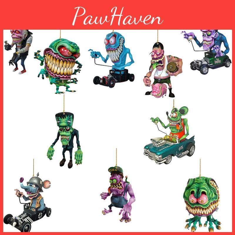 Innovative Halloween Acrylic Car Ornament Backpack Pendant Christmas Home Decoration