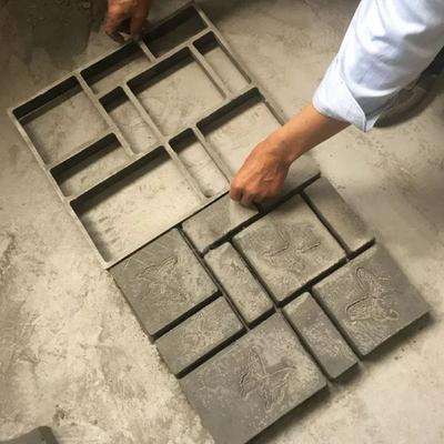 Wiederverwendbare Kunststoff-Wegbereiter-Pflasterformen Garten DIY Stein Ziegel Betonform Unregelmäßige Ziegelsteinweg Pflasterbeton