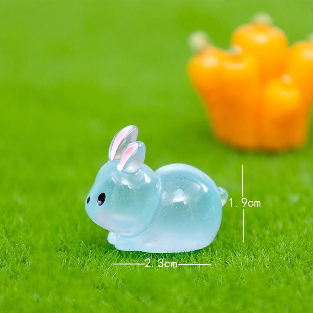 Cute Mini Lizards Glow At Dark Resin Craft Miniatures Figurines Cartoon DIY Fairy Garden Lizard Ornaments Decoration