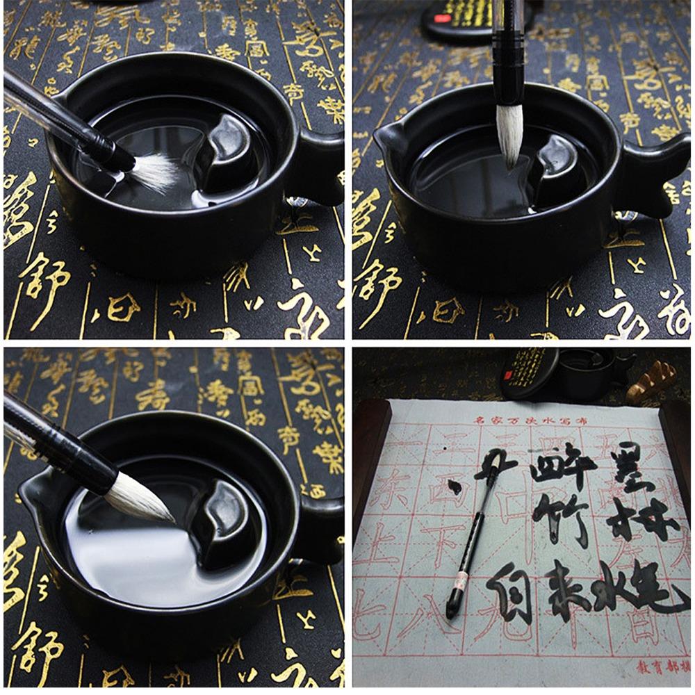 6Pcs Piston Fill Design Chinese Brush Pen Calligraphy Water Brush  Water Calligraphy