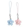 Colorful Mobile Phone Lanyard Resin Keyring New Cherry Blossom Keychain  Gift