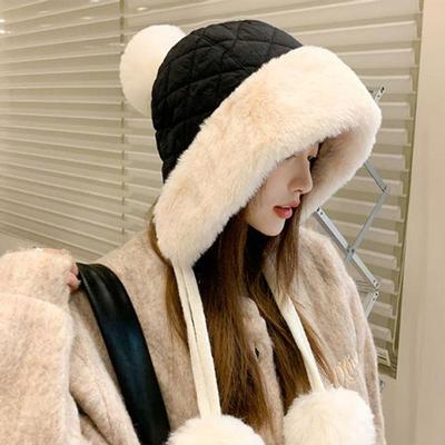 Big Drop Lovely Padded Edge Fur Hat Winter Warmth