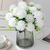 Artificial Flowers Silk Ball Chrysanthemum Home Room Wedding Wreath Bridal Bouquets Decor Valentine Outdoor Yard Garden DIY Gift