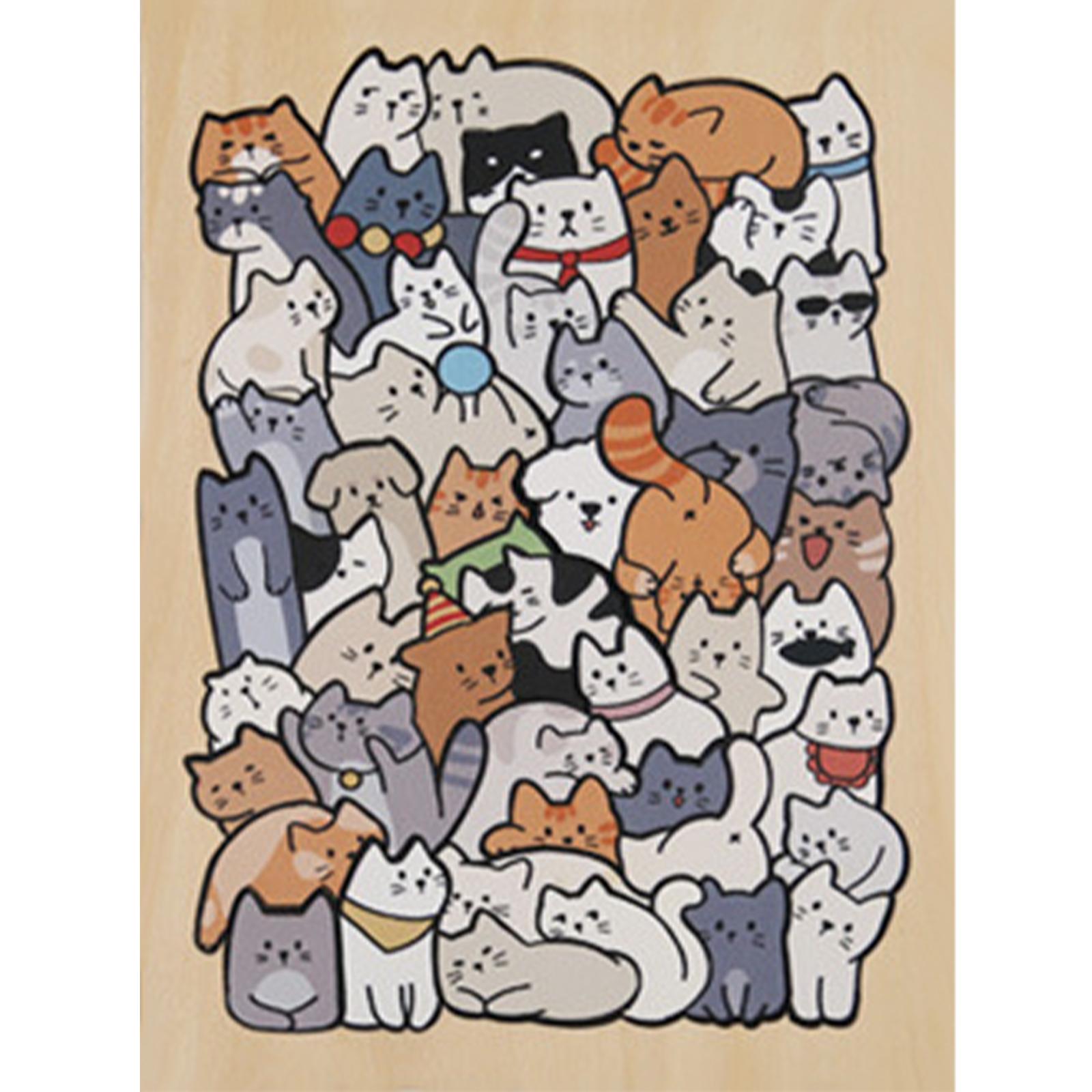 

50-Piece Creative Puzzle Building Block Dog Cat Panda Stacked Puzzle for Family Game Night Holiday Birthday Activities