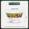 Dragon & Phoenix Enamel Ceramic High-Footed Rice Bowl