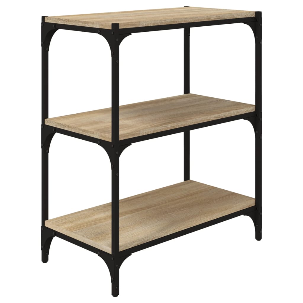 Bookshelf Sonoma Oak 60 x 33 x 70.5 cm Engineered Wood and Steel