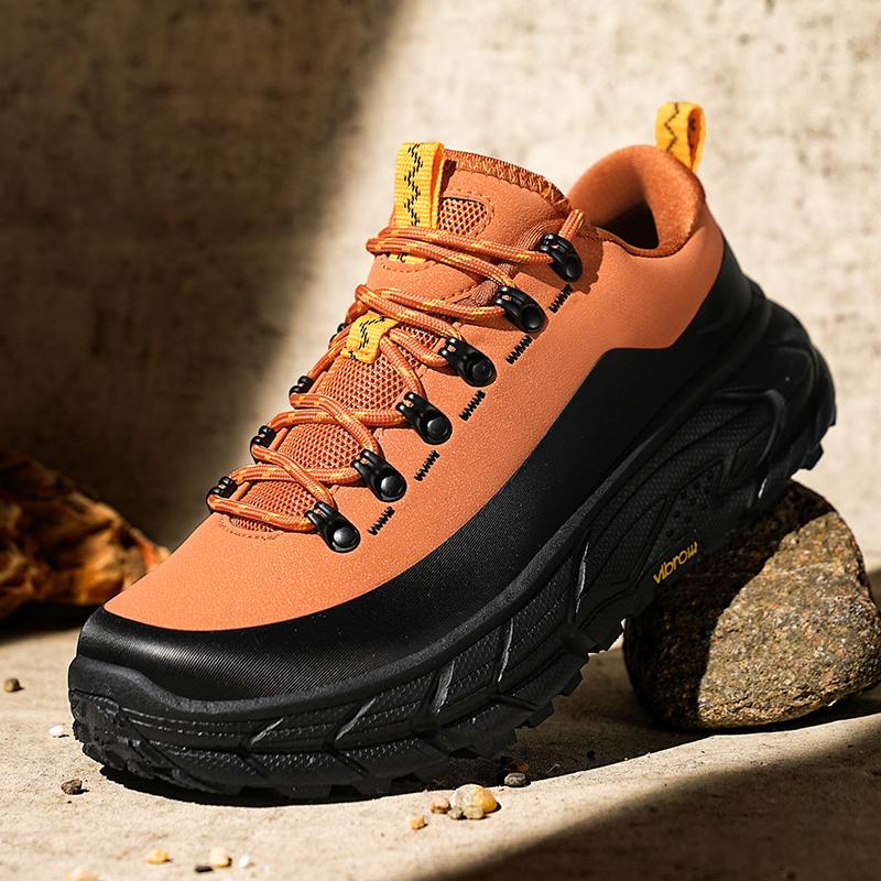 Casual Sneakers Men Anti-slip Low-top Comfortable Outdoor Hiking Shoes Men Lace-up Thick-soled Breathable Casual Shoes Men