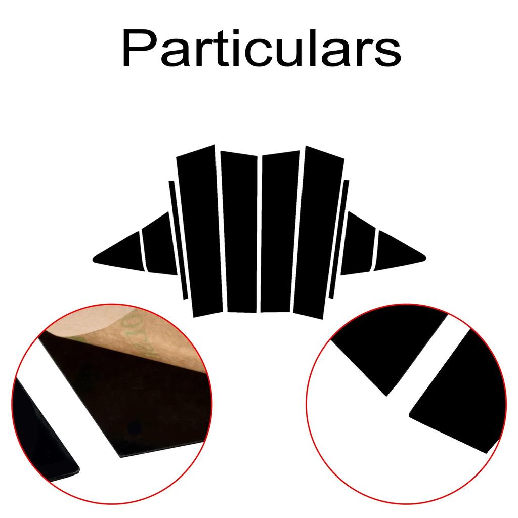 Dla Mitsubishi Eclipse Cross 2018- Akcesoria 10 sztuk Czarny Samochodowy Słupek Boczny Drzwi Okna Słupek BC Naklejka z Materiału PC