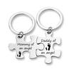 Creative Minimalist Keychain Spanish Key Pendant Metal Stainless Steel Laser Key Ring Stainless Steel Keychain for Backpack Bag Pendant