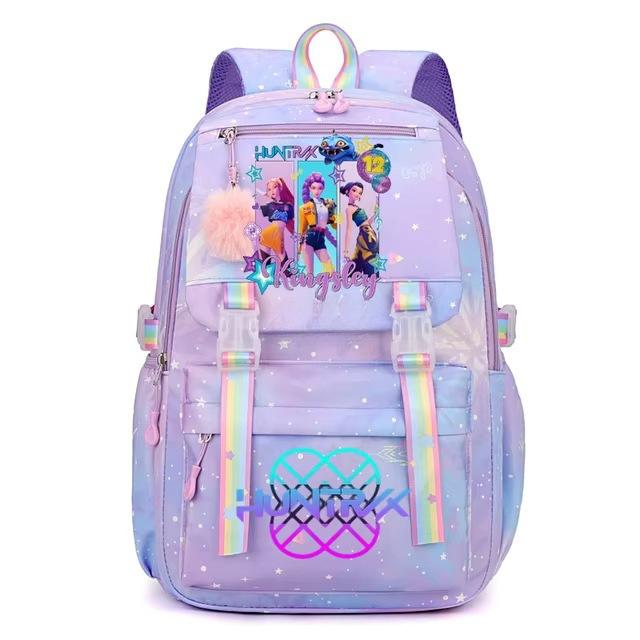 Kpop Witch Hunters Cartoon Backpack Girl Student Large Capacity School Bag Elementary School Student Backpack Lightweight