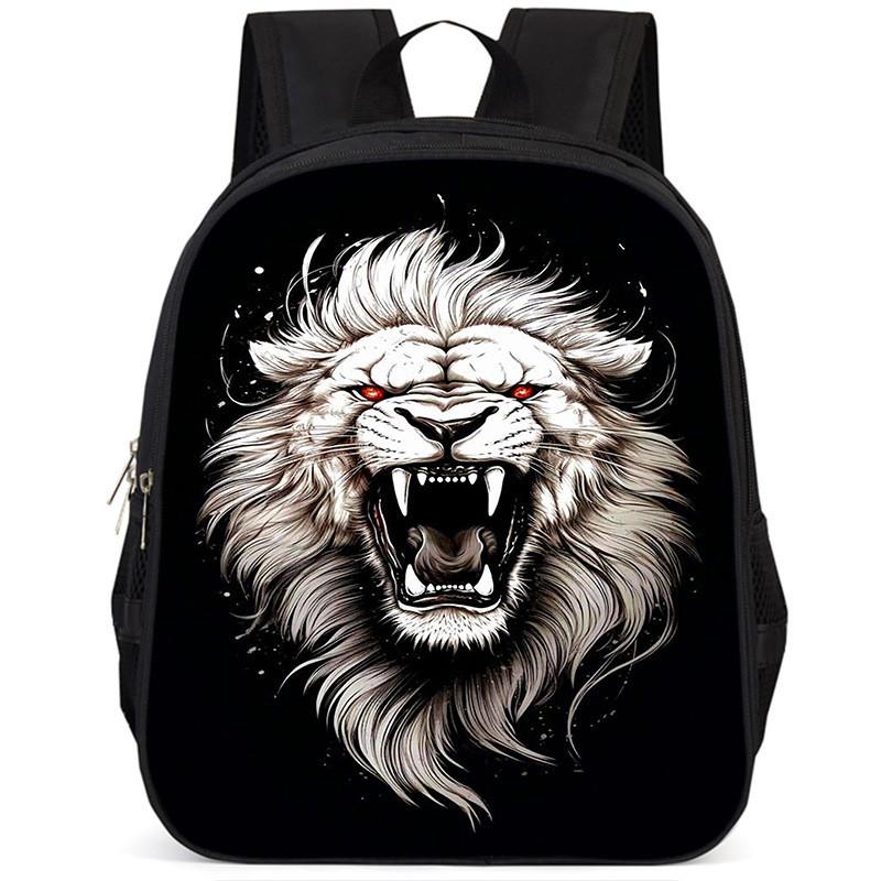 Großes Fassungsvermögen Löwe 15-Zoll Oxford-Stoff Schulrucksack für Kinder Leicht und Ergonomisch