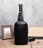 Men's New Bag, Men's Casual and Fashionable Chest, Leather Top Layer, Crossbody, Korean Style Trendy Bag, Retro Style