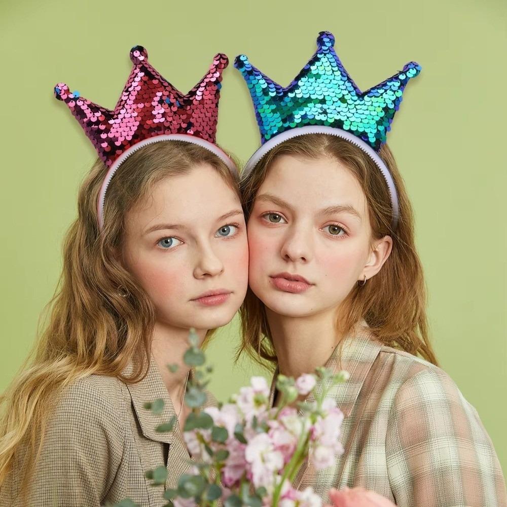 Princess Crown Headband Shiny Hair Band Party Hairband Fairy Costumes Accessories