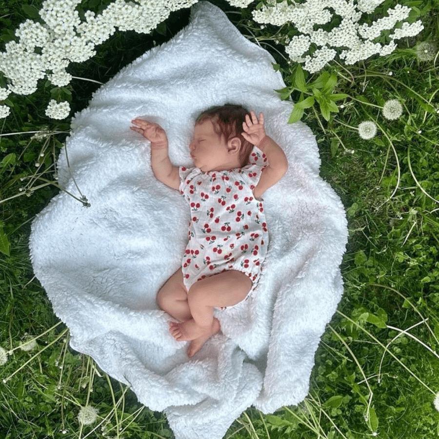 BZDOLL Realistic 50cm 20inches  Baby Reborn Doll with Visible Veins and 3D-painting Skin Soft Vinyl Limbs Sleeping Girl Bebe Toy