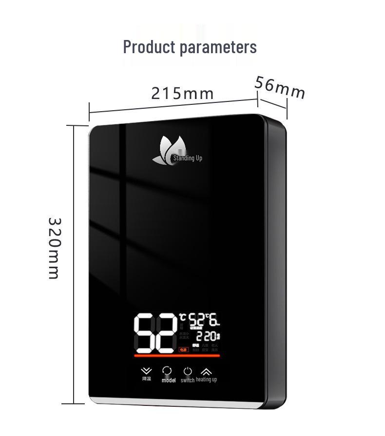 Vertical Electric Tankless Water Heater for Home, Shower, Small Bathroom, or Rural Rental Properties.