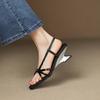Fashion Sandals Sexy High Heel Genuine Leather Shoes Women 2025 Trend Slim Party Wedding Shoes Silver Black Prom Pumps Summer Sandals