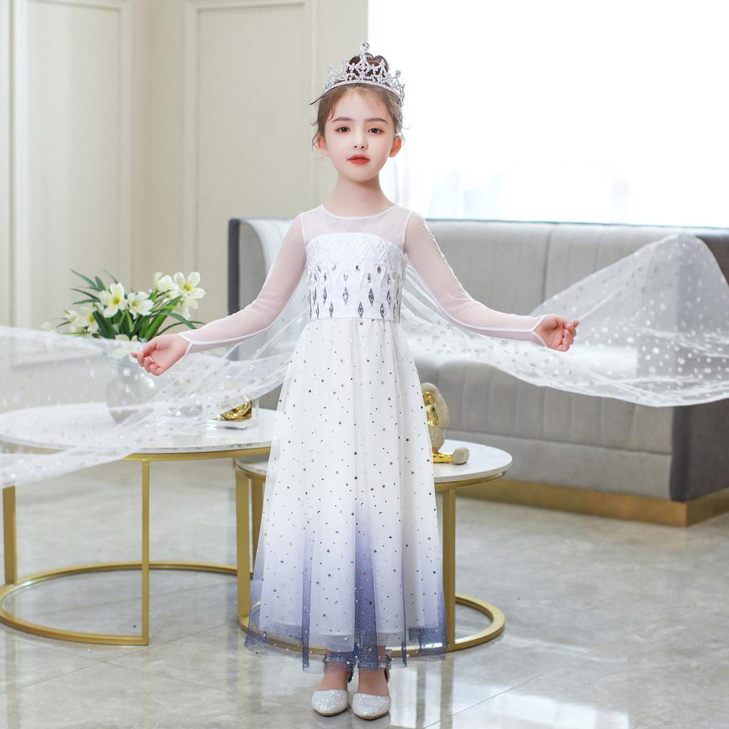 Frozen 2 Elsa Girls Dress Summer Queen Elsa Princess Dress Elsa Kids Dress