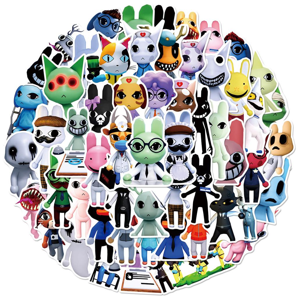 50PCS Animal Hospital Horror Stickers Decal DIY Luggage Phone Scraphbook Waterproof Sticker