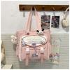 The new schoolbag is high-value, fresh and sweet, macaron-colored make-up bag, junior high school students, light travel, and large-capacity backpack.