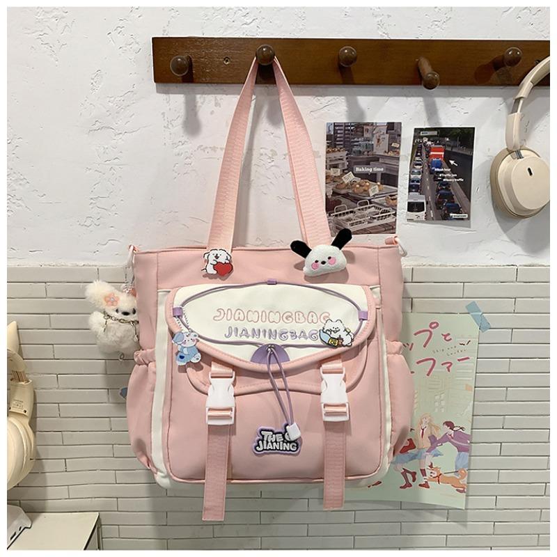 The new schoolbag is high-value, fresh and sweet, macaron-colored make-up bag, junior high school students, light travel, and large-capacity backpack.