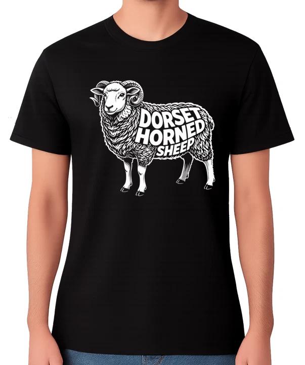 Dorset Horned Sheep Farm Animal Graphic Unisex T-Shirt Tee L