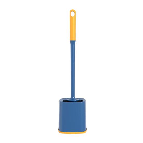 Toilet Brush with Extended Anti-Slip Handle And Hanging Hole Arc-Shaped B синий